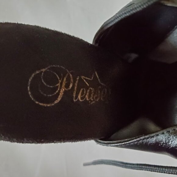 Pleaser Rhinestone Platform Stiletto Bootie Peeptoe Shoe Sz 7 Exotic Dancer Pole - Picture 8 of 13